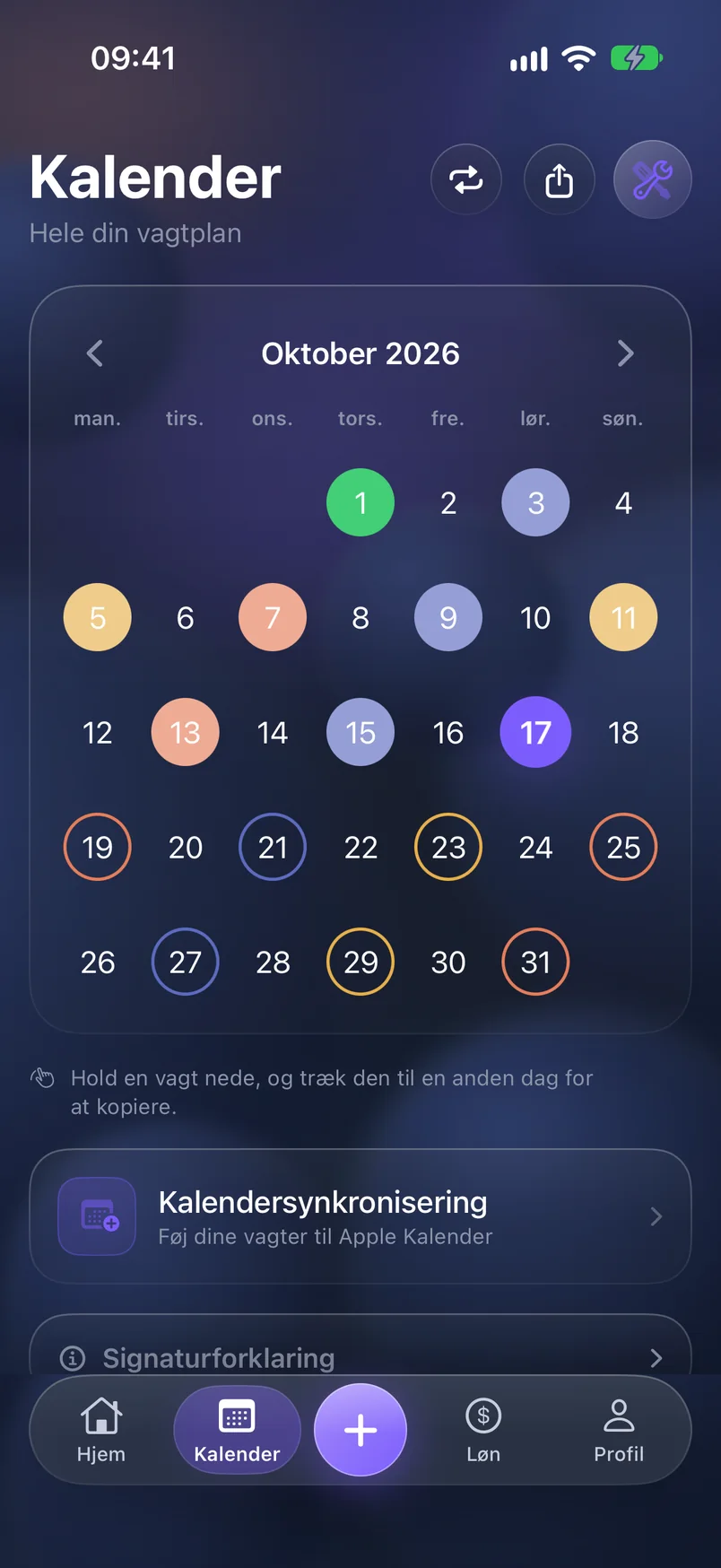 Kalender — ShiftMoon