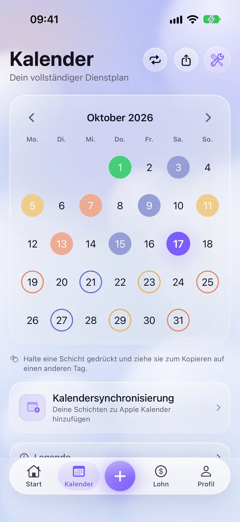 Kalender — ShiftMoon