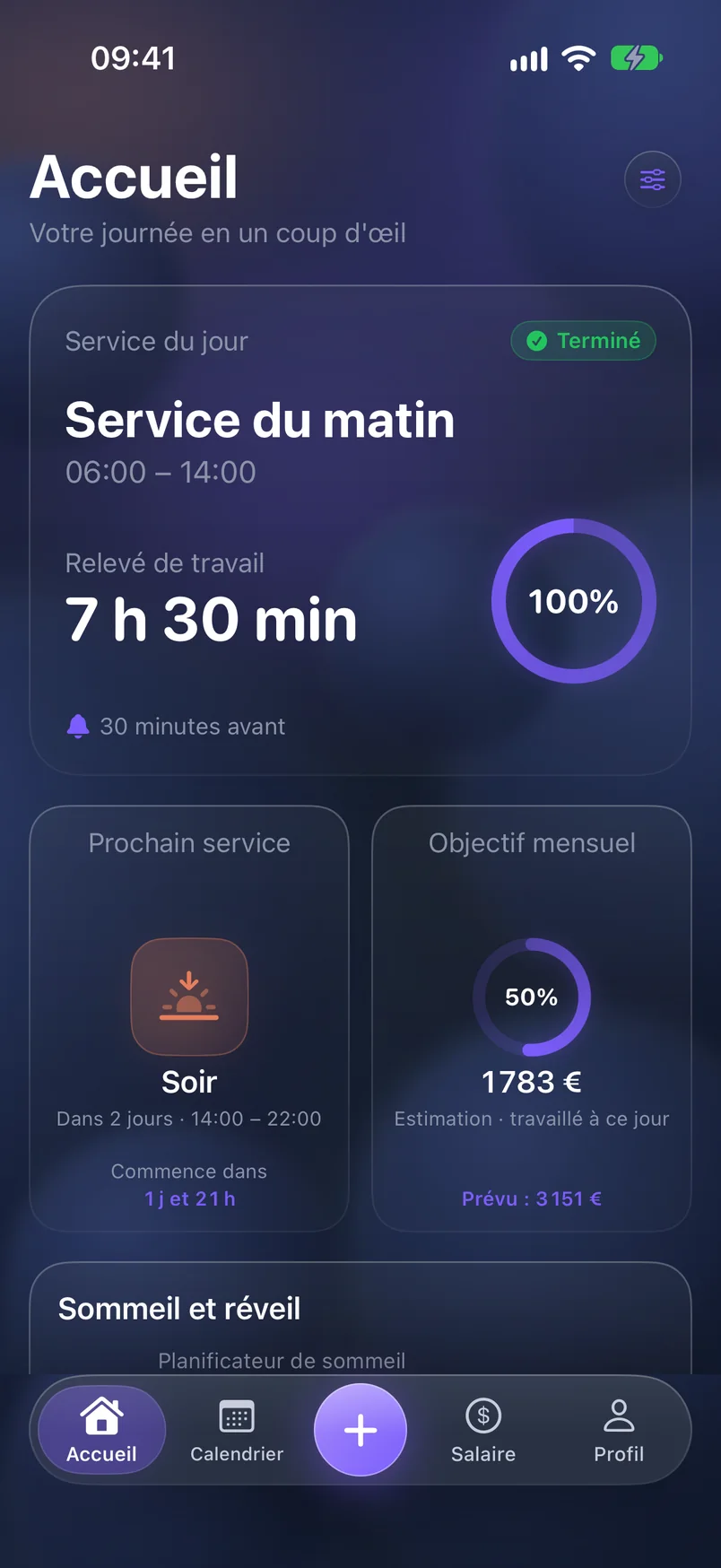 Votre journée — ShiftMoon