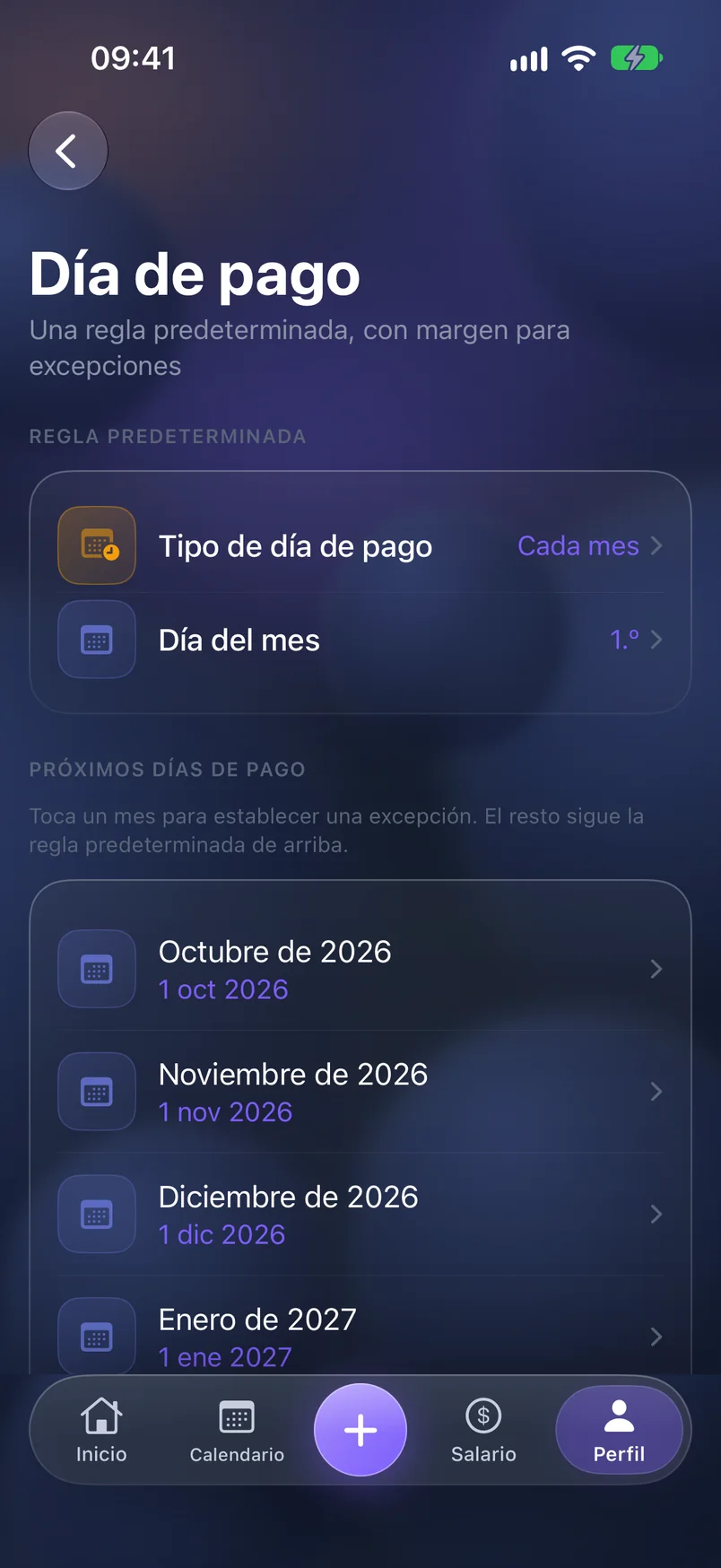 Día de cobro — ShiftMoon