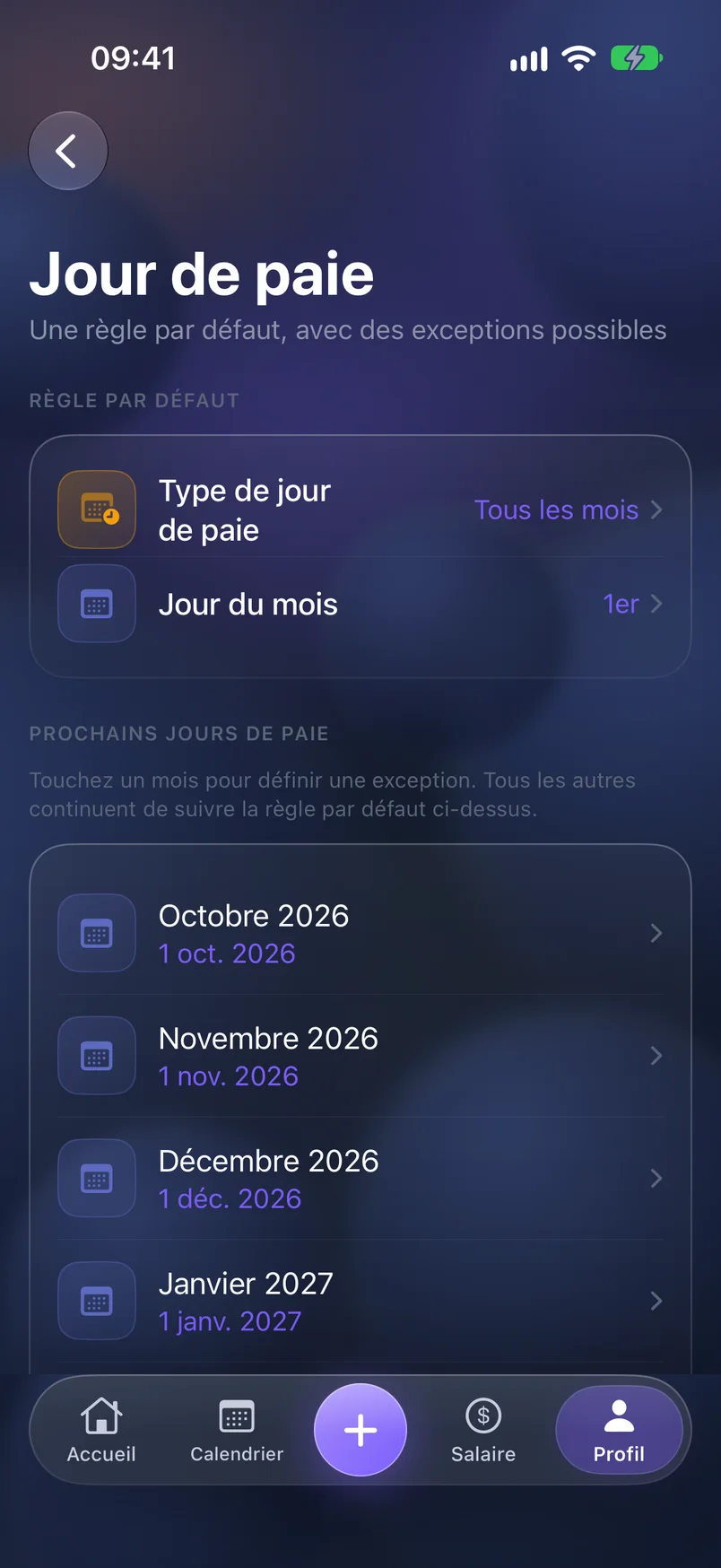 Jour de paie — ShiftMoon