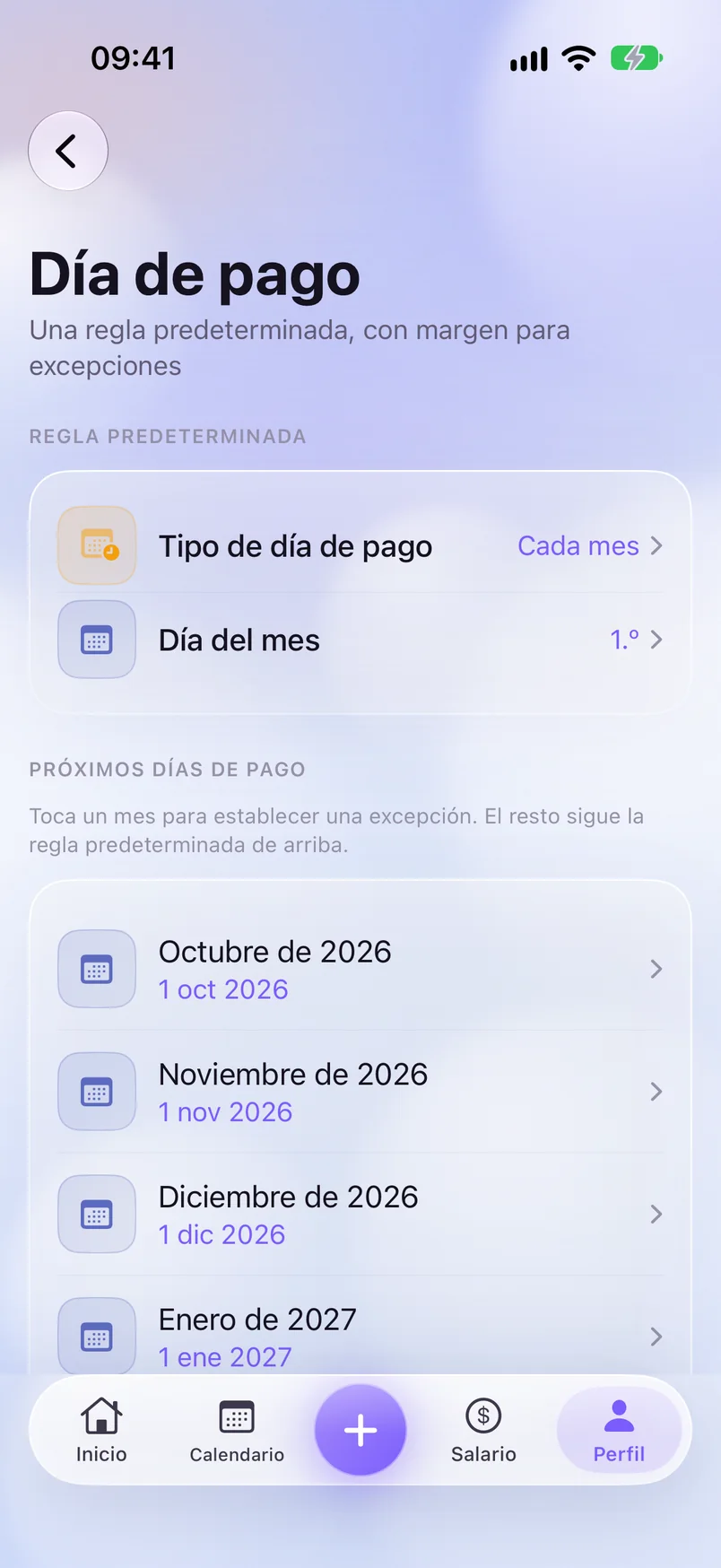 Día de cobro — ShiftMoon