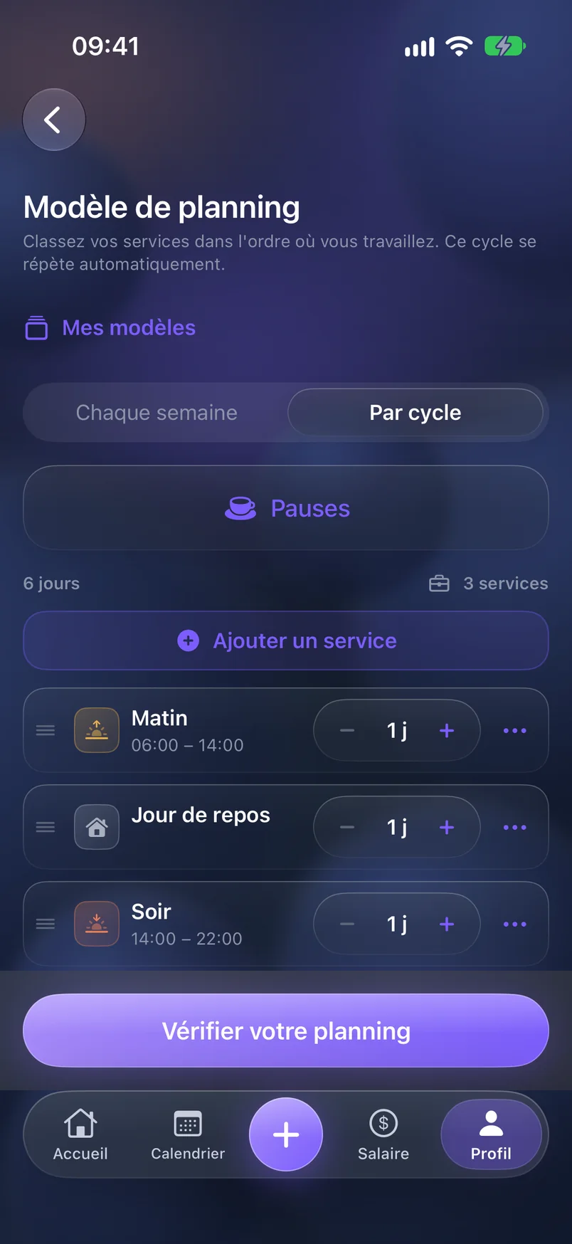 Votre cycle — ShiftMoon