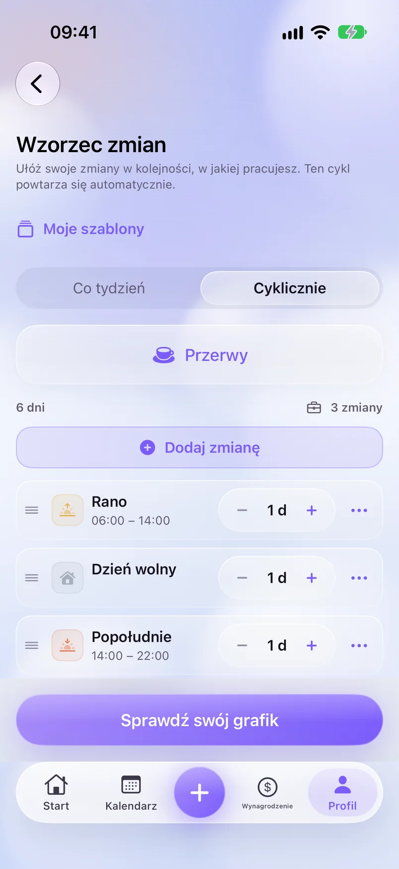 Twój cykl — ShiftMoon