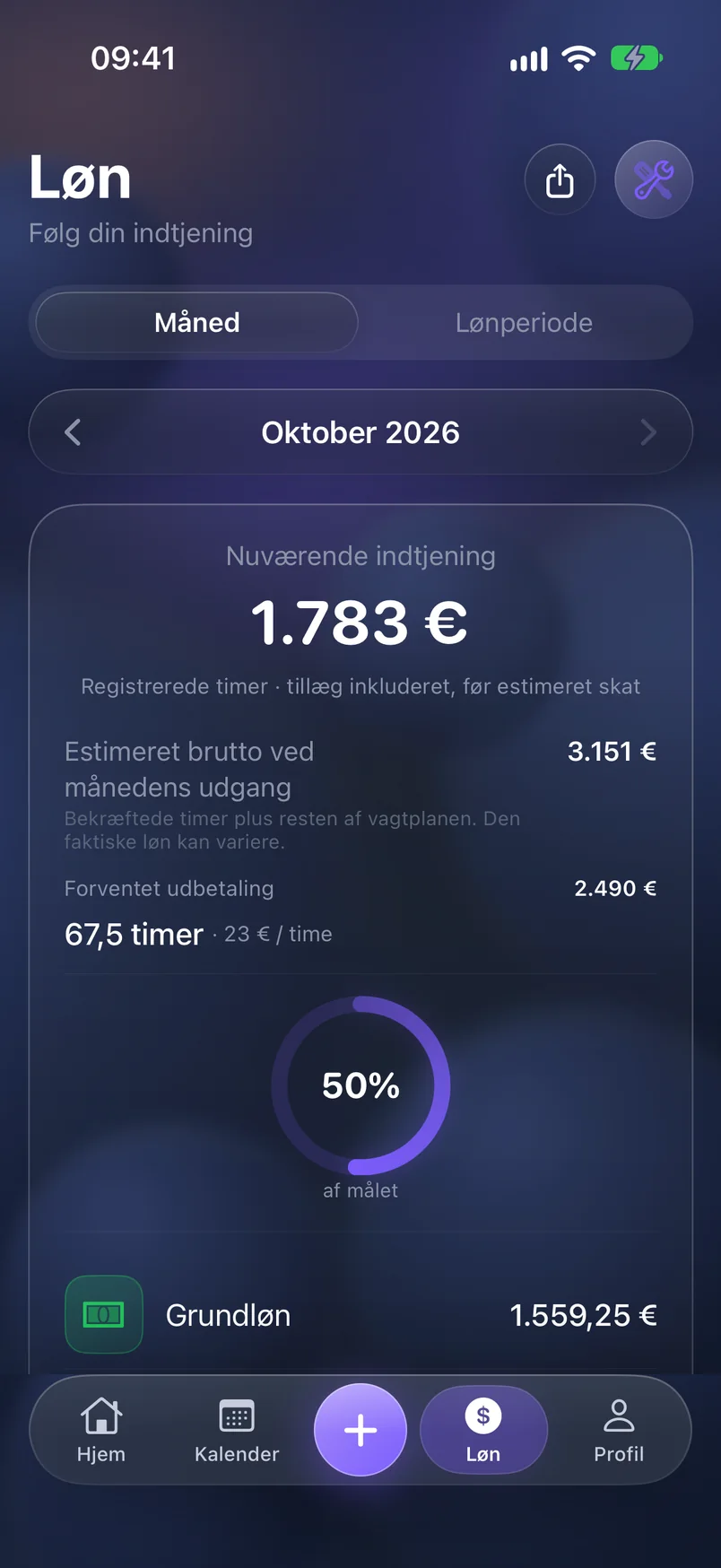 Indtjening — ShiftMoon