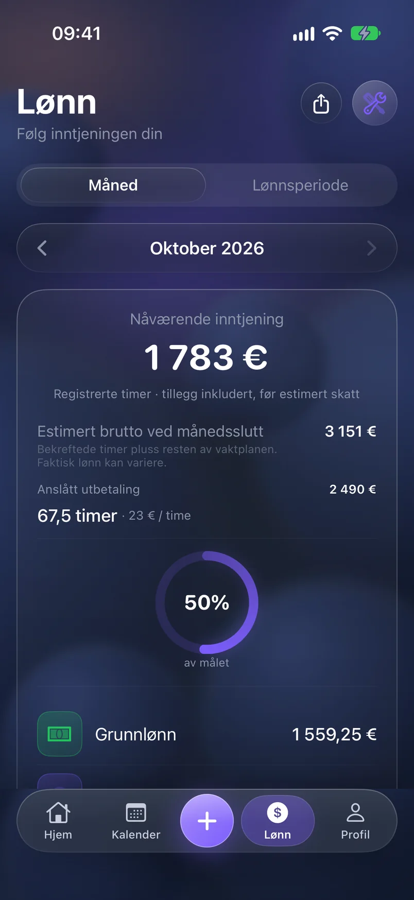 Inntekt — ShiftMoon