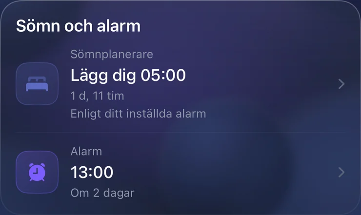 Sömn och alarm · Premium — ShiftMoon