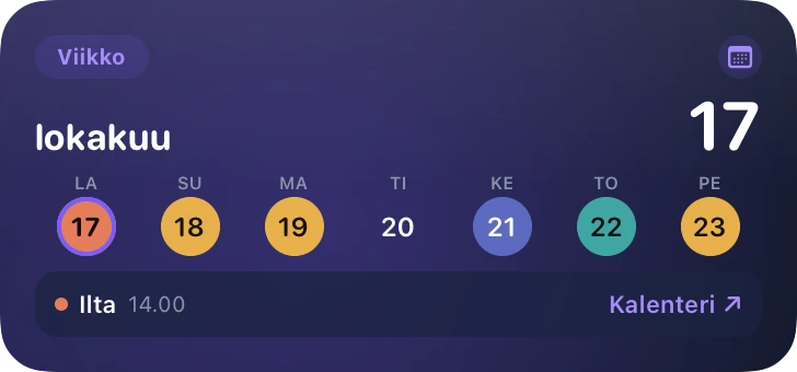 Tuleva viikko — ShiftMoon