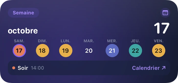 La semaine à venir — ShiftMoon