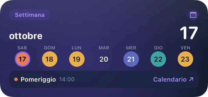 La prossima settimana — ShiftMoon